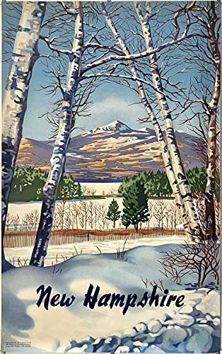 Tourism New England Ski Mountains Metal Aluminio Cartel de chapa Arte Decoración de vacaciones Cartel de exterior e interior Decoración de pared Cartel de chapa Arte de pared 8x12pulgadas