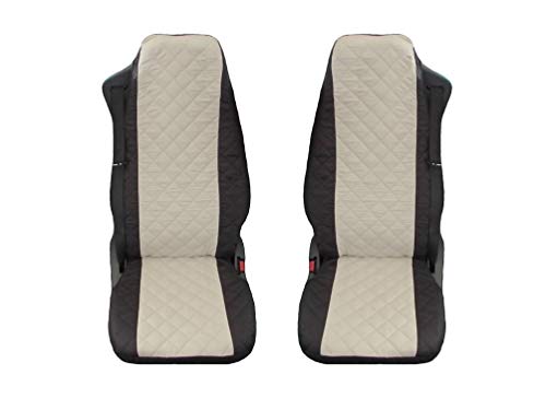 Unbekannt Camiones Fundas de Asiento Negro Beige schonbezüge para Camiones FL Fe FM fh12 FH16/FH4 Después de 2014