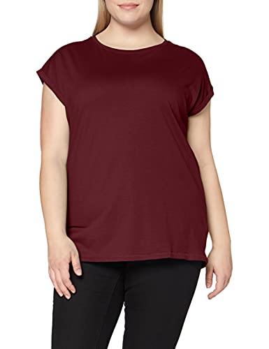 Urban Classics Ladies Extended Shoulder tee Camiseta, Rojo (Cherry 1151), L para Mujer