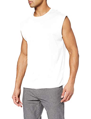 Urban Classics Open Edge Sleeveless tee Camiseta, Blanco (White 00220), S para Hombre
