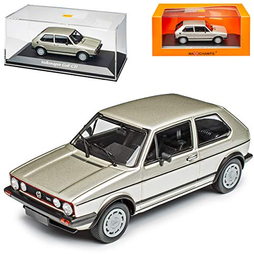 V-W Volkwagen Golf I 1 G-T-I 3 puertas Plata Metálica 1974-1983 1/43 Minichamps Maxichamps Modelo Auto