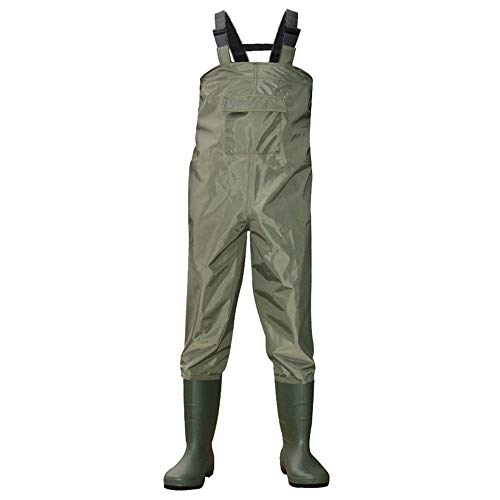 Vadeadores de caza Firma Pesca Waders Ligera Caza Botas altas de goma de nylon / PVC de arranque del pie con tacos Wader respirable for los hombres de las mujeres para la siembra de arroz y Pesca