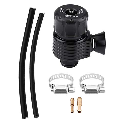 Válvula de soplado Turbo 25mm 1 pulgada Válvula de soplado Turbo para coche Kit de adaptador de válvula de descarga con 2 piezas Adaptador + 2 piezas Abrazadera + 2 piezas Manguera(Horn)