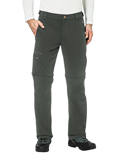 VAUDE Farley T-Zip Pantalones, Hombre, Verde (Olive), 46