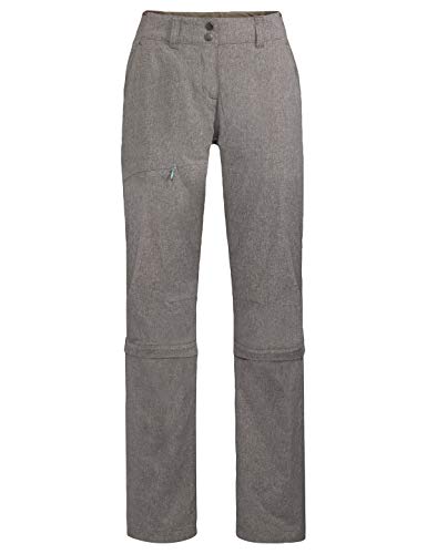 VAUDE Skomer Capri Zip-Off II, Abzippbare Wanderhose, Pantalón para Mujer, Marrón (Coconut), 48-Short/3XL