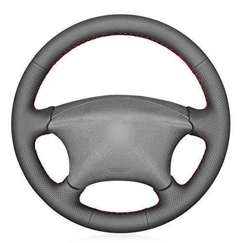 vitesurz Cubierta de Volante de Cuero PU Negro, para Citroen Xsara Picasso 2001-2010 Berlingo 2003-2008 C5 2001-2006, para Peugeot Partner