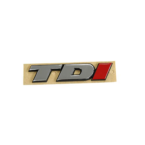 Volkswagen 7D0853675CEQW Logotipo TDI para portón trasero, cromo/rojo