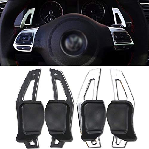 Wcnsxs Volante de Coche DSG Shift Paddle extensión Pegatina de Cambios, para Volkswagen Tiguan Golf6 MK6, para Jetta GTI R20 R36 CC Scirocco EOS