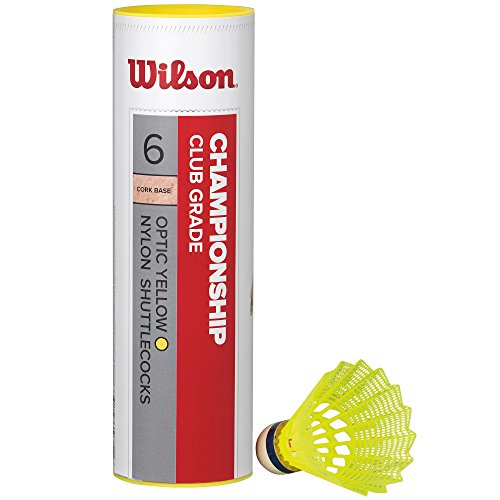 Wilson Championship Volantes de bádminton Tubo de 6 Unidades, Velocidad 79, Unisex, Amarillo