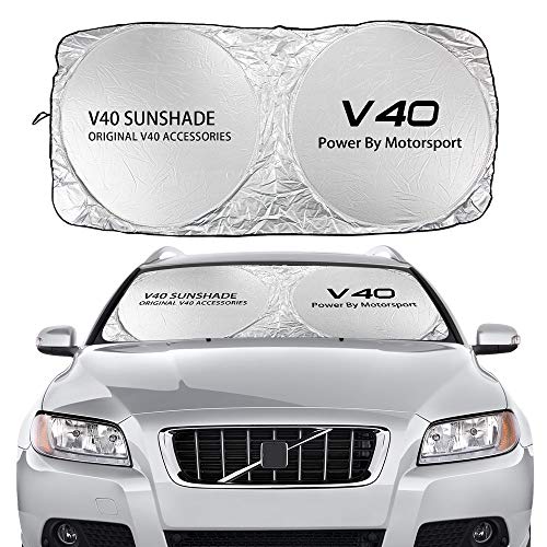 WOLHJ Cubiertas de Sombreros de Parabrisas Cubiertas Compatibles con Volvo AWD C30 C70 S60 S80 S90 T6 V40 V50 V60 V60 V90 XC40 xc60 xc70 xc90 Auto Accesorios (Color : For V40)