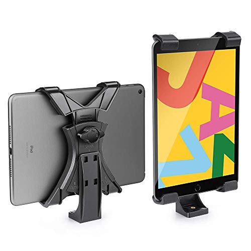 Zeadio Soporte Trípode para iPad, adaptador de abrazadera de tableta universal, para iPad, iPad Air, iPad Mini, Microsoft Surface, Nexus y la mayoría de las tabletas, para trípode, monopie, etc.