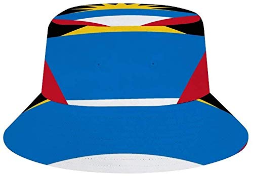 zhouyongz Unisex-Adult Fisherman Hat Bendera Antigua Dan Barbuda Men's Sun Hat Sun Bucket Hat UV Protection Fisherman Cap Outdoor Hiking Fishing Camping Beach