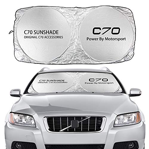 ZKL shop Parasoles de Coche Cubierta de Sombreros de Parabrisas de Coche para Volvo AWD C30 C70 S60 S80 S90 T6 V40 V50 V60 V60 V90 XC40 XC60 XC70 XC90 Auto Accesorios Parasoles de Parabrisas