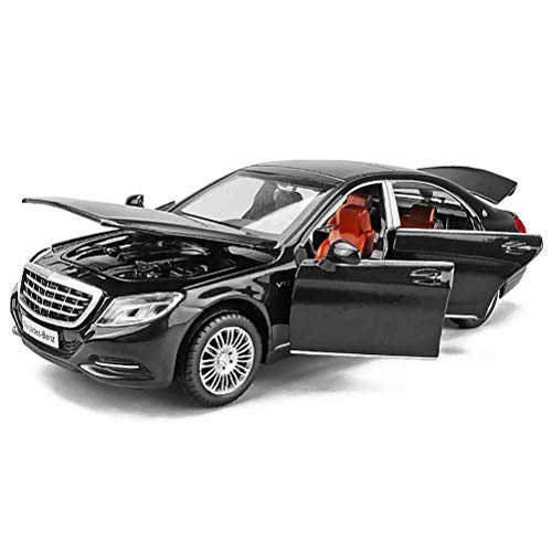 ZY Diecast Model Cars Coches de Juguete, Tire de la aleación de colección de vehículos de Juguete Volver Die-Cast Modelo de Coche con Las Luces y, Negro LOLDF1 (Color : Black)