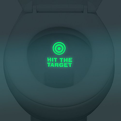 Adhesivo decorativo para inodoro con divertido texto en inglés "Hit The Target" 