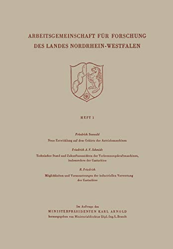 Arbeitsgemeinschaft für Forschung des Landes Nordrhein-Wesfalen (German Edition)