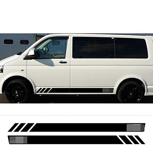 ASDFGZXC Auto Pegatinas de Calcomanías Body Stripe Lateral, para VW Multivan Transporter T4 T5 T6, para California T6 30, Etiqueta engomada de la Raya de la Falda Lateral de la Puerta del Coche