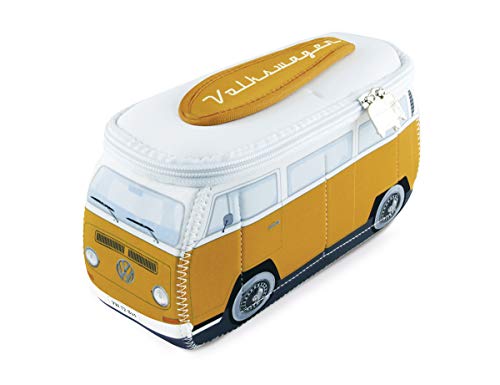 BRISA VW Collection Volkswagen VW T2 Bus 3D Neopreno Pequeña Bolsa Universal - Anaranjado