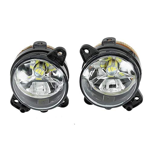 CJIANHUA 2pcs de la luz del LED for VW Polo GTI 9N3 MK4 Facelift 2005 2006 2007 2008 2009 2010 Car-Estilo Frontal LED de la Niebla de la lámpara luz de Niebla Todo Nuevo Nunca Usado (Color : Black)