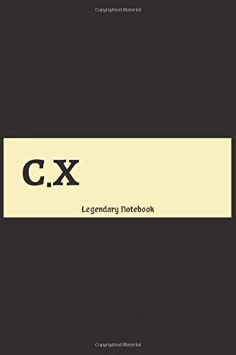 C.X : Brouwn Monogram Personalized Notebook With Two Initials.: Matte Soft Cover Professional Style, And Geometric Design for Men & Women with 120 Blank Wide Lined Pages