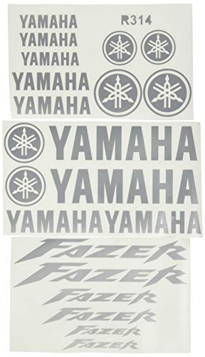 Ecoshirt UC-8I3Y-A14H Pegatinas Fazer R314 Stickers Aufkleber Decals Autocollants Adesivi Moto GP, Plata