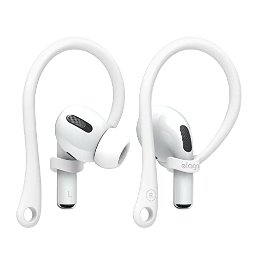 elago Ear Hooks Gancho de Oreja Compatible con AirPods Pro & Compatible con AirPods 1, 2 [US Patente Registrado] (Blanco)