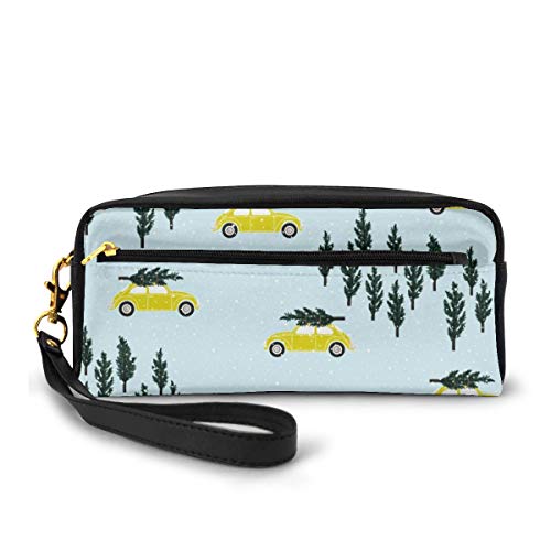 Estuche azul BG Limoncello VW Beetle tela de Navidad árbol en coche camión tema 3506 bolsa de maquillaje bolsa de gran capacidad impermeable para estudiantes o mujeres