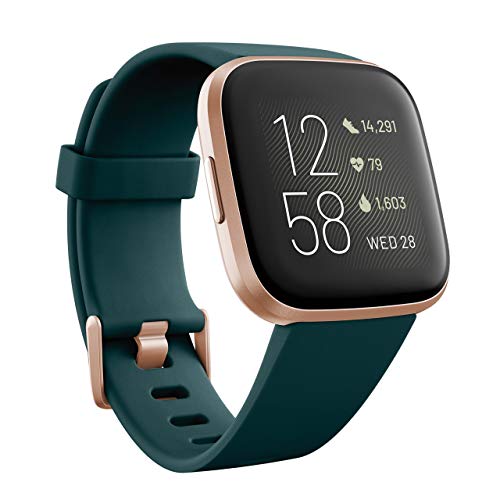 Fitbit Versa 2 - Smartwatch de salud y forma física, Verde y Rosa, con Alexa integrada