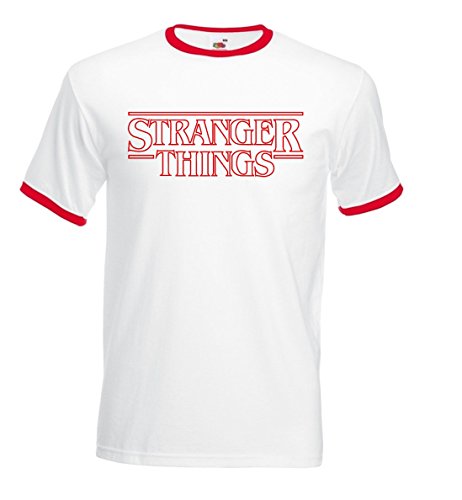 Fruit Camiseta Stranger Things Vintage Ringer Premium Algodon Calidad 170grs (S)