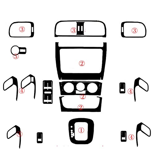 Glingfjz Car-Styling 5D Fibra de Carbono Interior del Coche Consola Central Cambio de Color Moldura Calcomanías Adhesivas, para VW, para Polo MK5 2011-2018