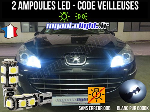 Juego de bombillas led de color blanco xenón para Peugeot 407