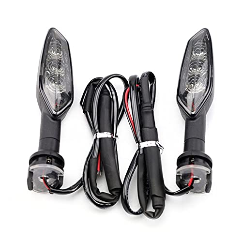 LED Turn Signals Indicador Light/Ajuste para Yamaha FZ8 FZ6 N S R FZ1 FAZER XJ6 / Ajuste para DIVERSIÓN/F XJ6N TDM 900 Accesorios para Motocicletas Blinker (Color : Smoke)