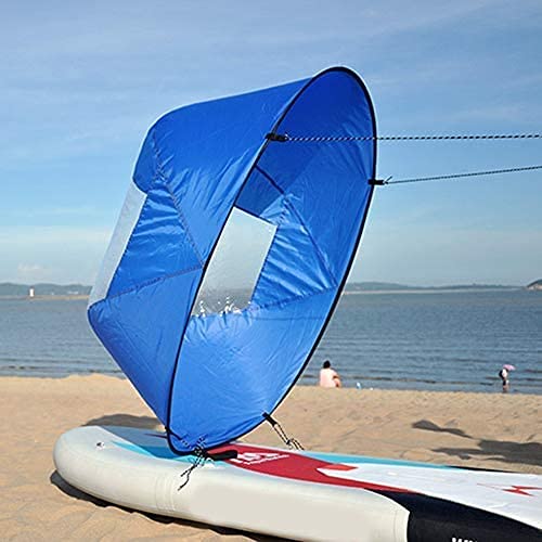 Lixada 42 Pulgadas Plegable Kayak Barco Vela De Viento Ultraligero Verano Surf Wind Paddle Vela Durable Viento a Favor De La Paleta Botes De Remo Viento Ventana Transparente