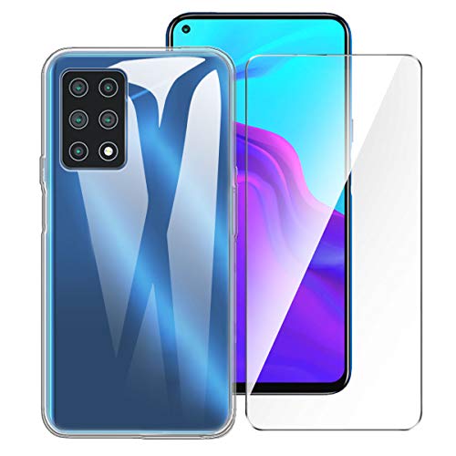 LJSM Funda para Cubot X30 + Protector de Pantalla Vidrio Templado Película Protectora - Transparente Carcasa Silicona TPU Suave Caso Case para Cubot X30 (6.4")