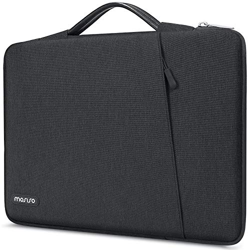 MOSISO Maletín Compatible con 13-13,3 Pulgadas MacBook Air/MacBook Pro Retina/2019 Surface Laptop/Book, 360 Funda Protectora Bolsa Blanda con Bolsillo Biselado Exterior&Forro Esponjoso, Gris Espacial