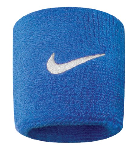 NIKE Swoosh Wristbands Muñequera, Hombre, Multicolor (Royal Blue / Blanco), Única