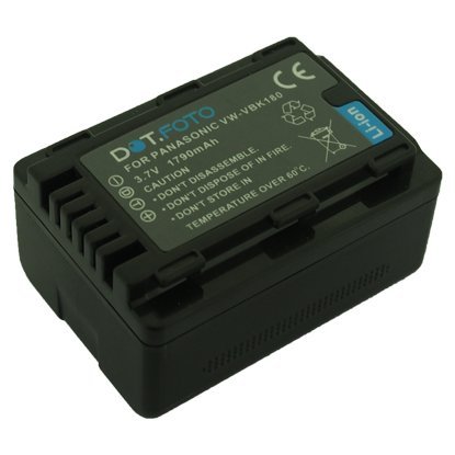 Panasonic VW-VBK180, VW-K-VBK180E PREMIUM Dot.Foto Batería de Reemplazo - 3.7V/1790mAh - Garantía de 2 años [Vea compatibilidad en la descripción]