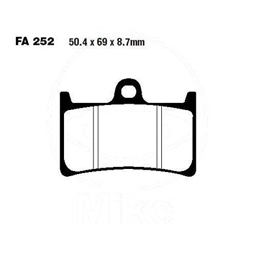 Pastillas de freno delanteras EBC Sinter HH, FA252HH, para Yamaha XJR 1300, 5WMW, RP191, año de fabricación 2013-2014