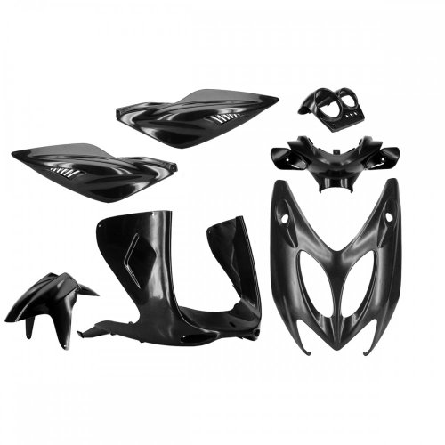 Revestimiento TNT 7 Piezas para Yamaha Aerox, MBK Nitro, Negro sin Pintar.