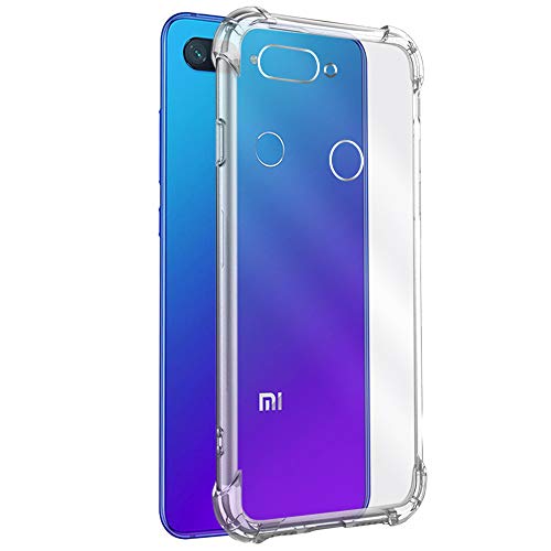 REY - Funda Anti-Shock Gel Transparente para XIAOMI MI8X - MI 8X - MI8 Lite, Ultra Fina 0,33mm, Esquinas Reforzadas, Silicona TPU de Alta Resistencia y Flexibilidad