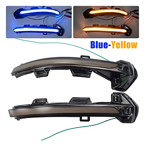 RJJX FIT FOR Volkswagen VW Passat B8 2015-2020 FIT FOR para Arteon LED Dynamic Gurn Sirve Light Lighter Flasher Agua fluir Blinker Luz Intermitente (Emitting Color : Blue Yellow)