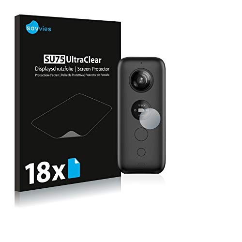 savvies Protector Pantalla Compatible con Insta360 One X (18 Unidades) Pelicula Ultra Transparente