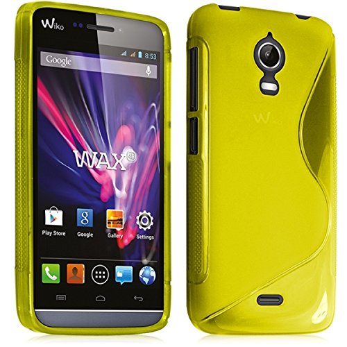 Seluxion-Carcasa de gel para Wiko Wax 4 g con protector de pantalla, color amarillo