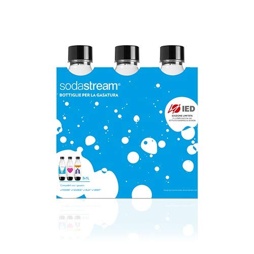 Sodastream – Juego de 3 botellas fusionadas para carbonatador de agua Sodastream – 3 unidades de 1 litro