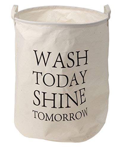 Spetebo Wash Today Shine Tomorrow - Cesto para la colada (plegable, 50 L), diseño de flores