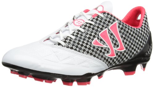 Warrior Gambler S-Lite FG, Bota de fútbol, Blanca-Negra-Rosa, Talla 8 USA (41 1/2 EUR)