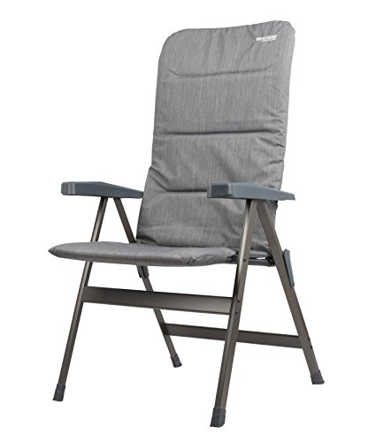 Westfield Outdoors Diamond Foldable Silla con cojín Desmontable, Gris, 65 x 65 x 126 cm