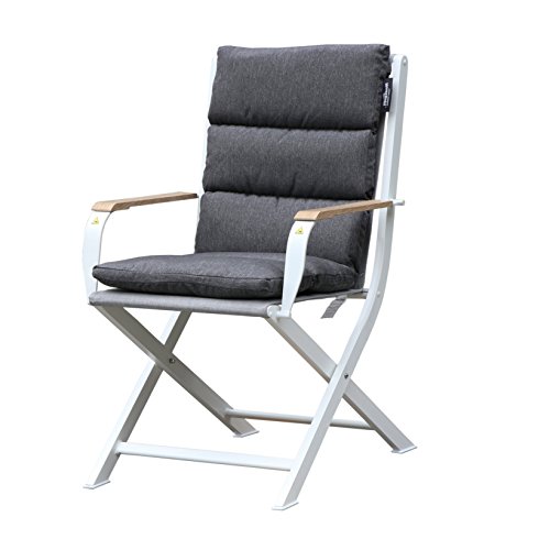 Westfield Outdoors Westfield Outdoor Home & Garden Zircon Chair Silla de Comedor de jardín, Blanco/Gris, Grande