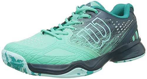 Wilson Kaos Comp W, Zapatillas de Tenis Mujer, Verde (Electric Green / Reflecting Pond / Arub), 39 EU