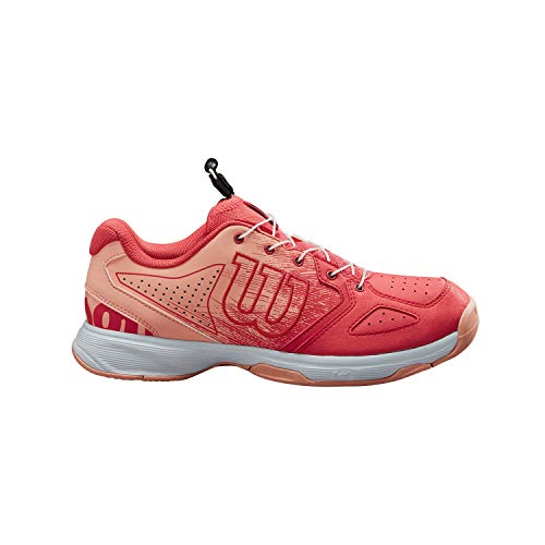 Wilson Kaos Junior QL, Zapatillas de Tenis, para Todo Tipo de Superficie, Tenistas de Cualquier Nivel, Salmón/Rosa/Naranja, 39 EU